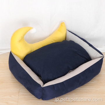 長方形の猫のベッド愛らしい月のペットのベッド